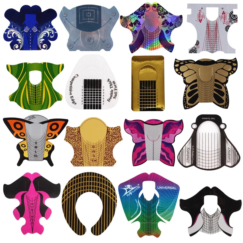 Horseshoe Game Set - 50Pcs Bee/Butterfly/Horseshoe Professional Nail Form Sticker