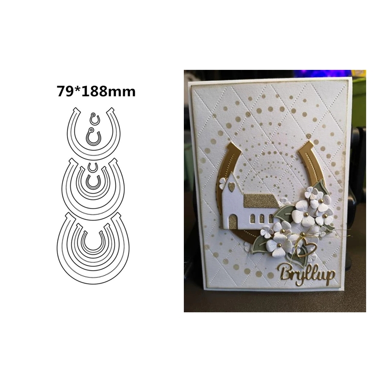 Horseshoe Game Set - 2022 July Horseshoe Metal Cutting Dies