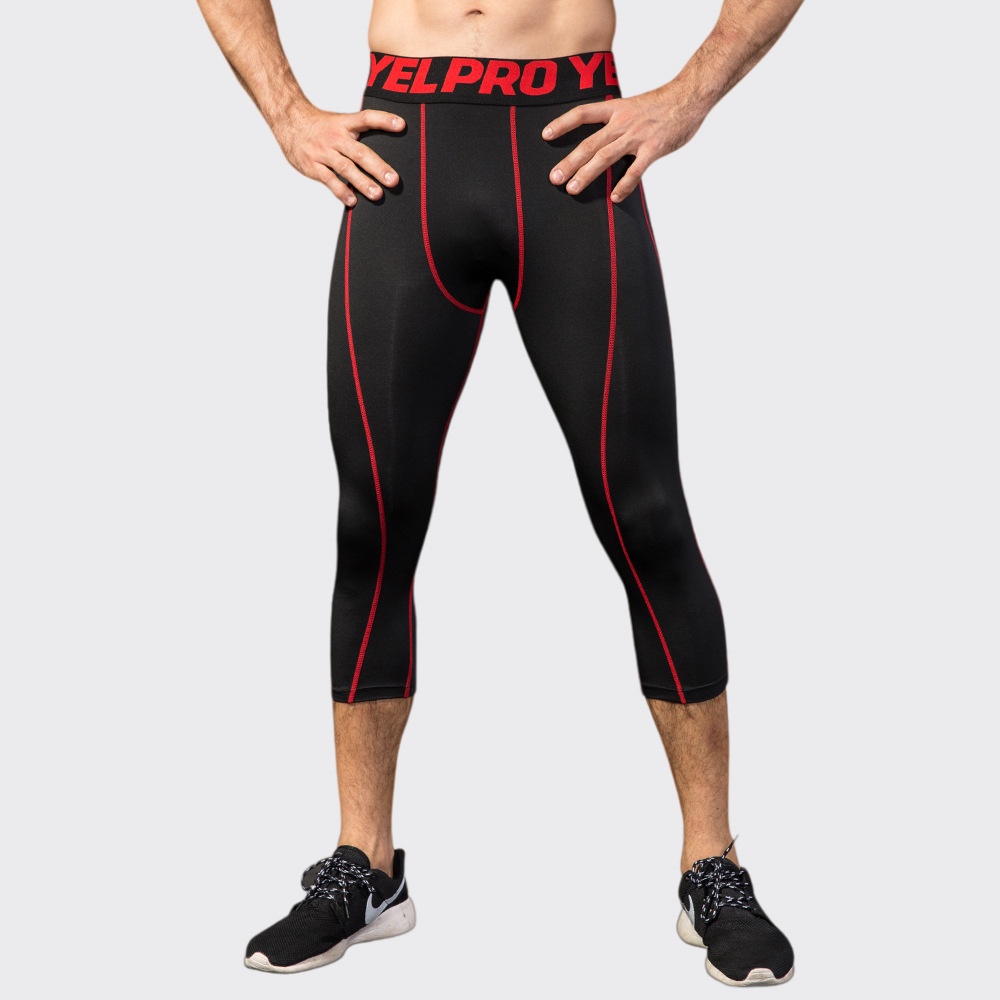 Men Compression Fitness Leggin - Sports Equipment Logos review and price
