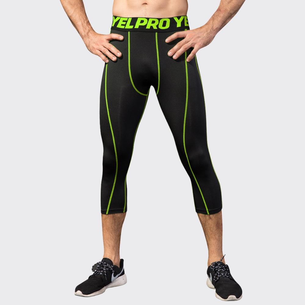 Men Compression Fitness Leggin - Sports Equipment Logos review and price