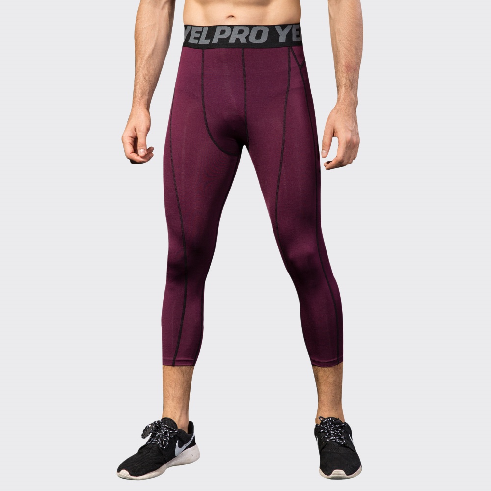 Men Compression Fitness Leggin - Sports Equipment Logos review and price