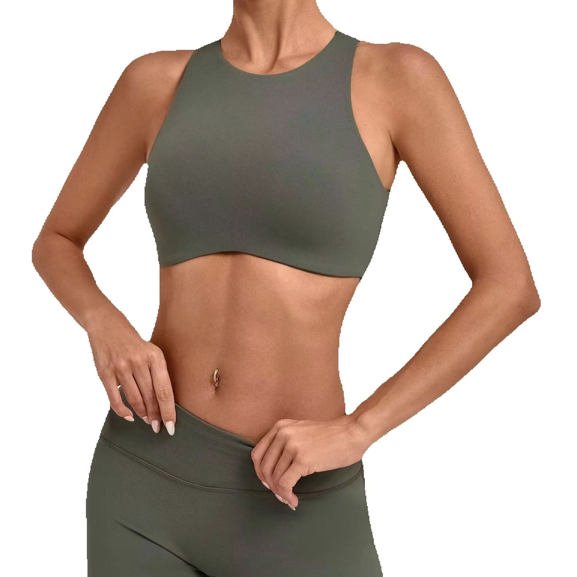Women High Neck Sports Bra Pad - Sports Equipment Logos review and price