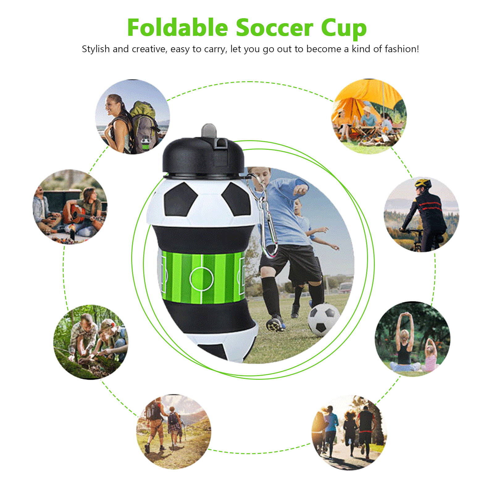 550ml Foldable Football Water  - Sports Equipment For Boys review and price