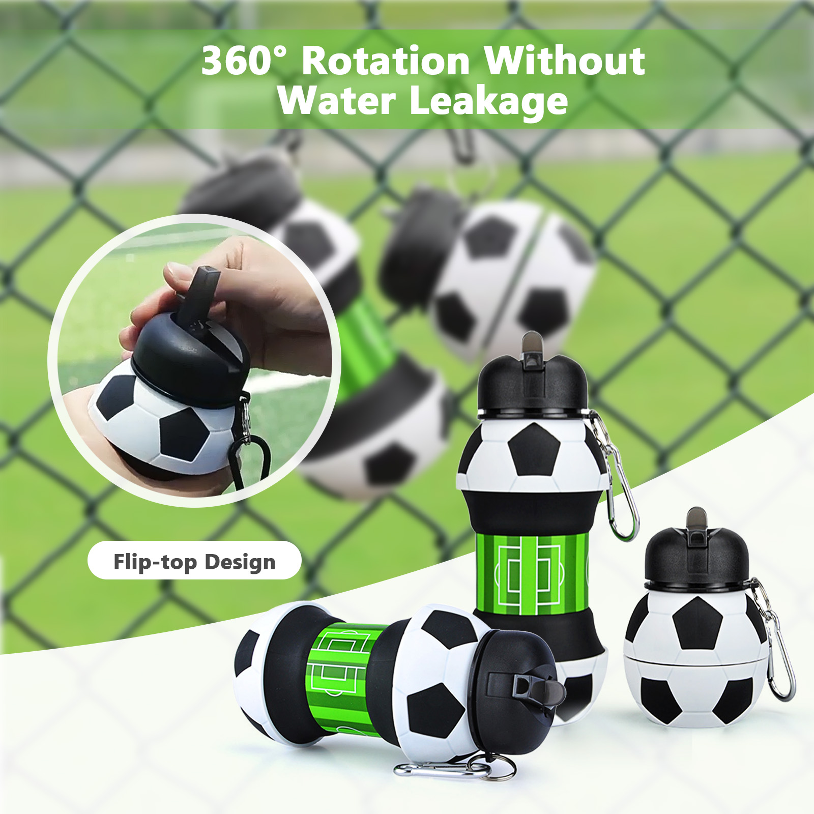 550ml Foldable Football Water  - Sports Equipment For Boys review and price